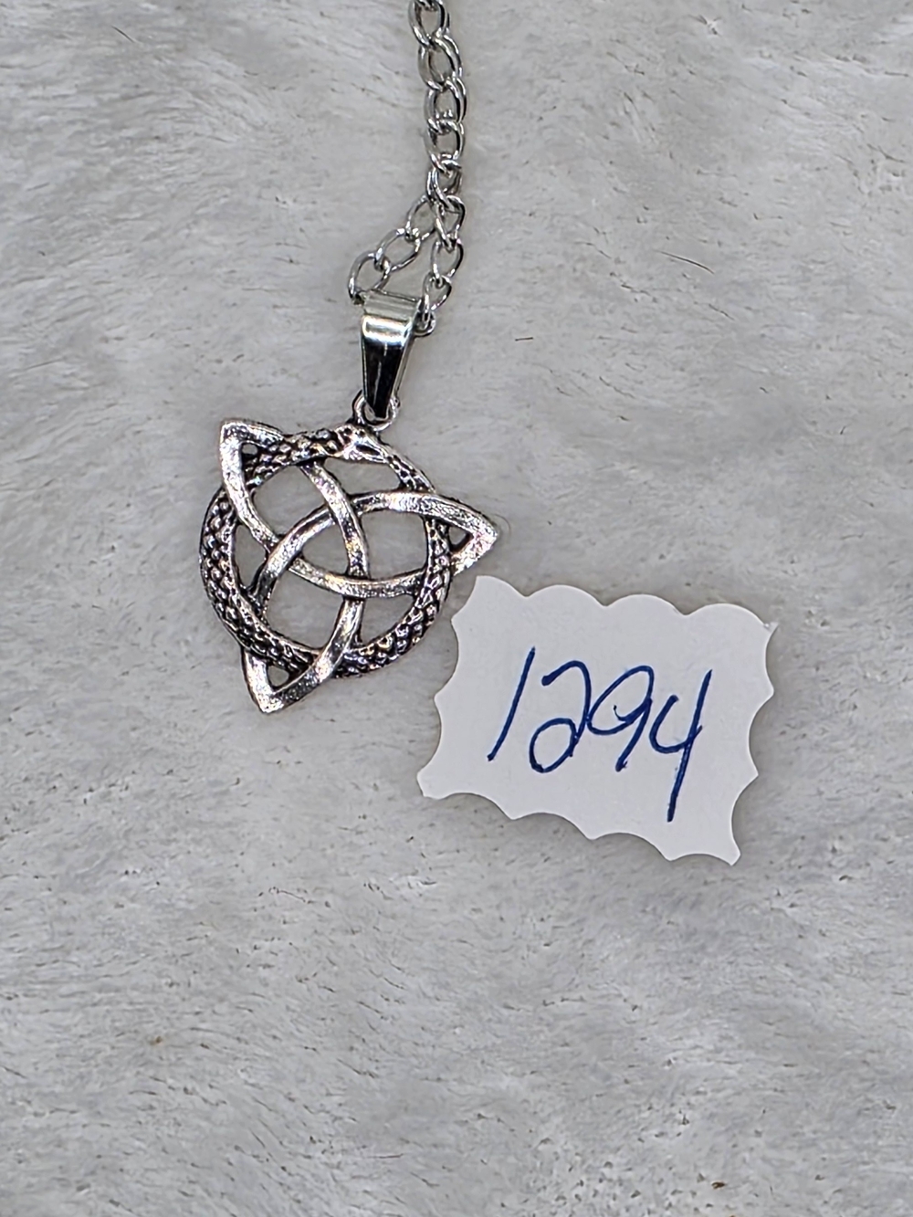 Silver Celtic Knot Pendant Necklace